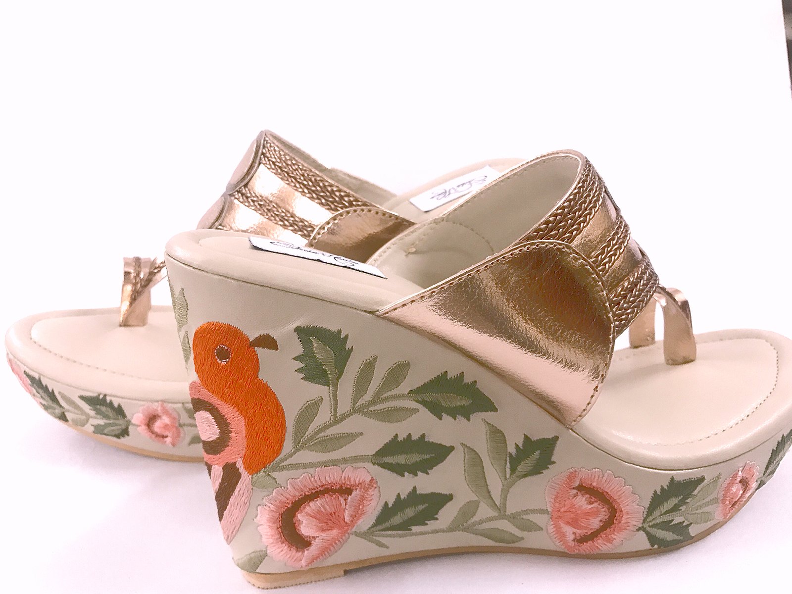 Rose Gold Bird Wedges