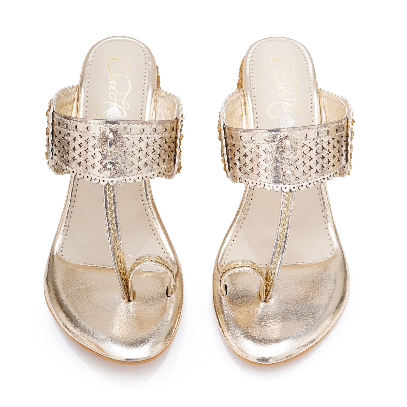 Glam Luxe Gold Heels